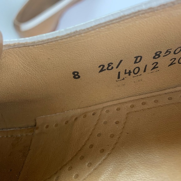 JOHNSTON @ MURPHY Aristocraft Mens Golf Loafers Size 8 Tan/White - Picture 7 of 8